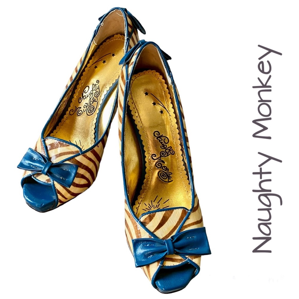 HOST PIC! NAUGHTY MONKEY ‘Nookie Wedge’ in Teal Size 9.5
